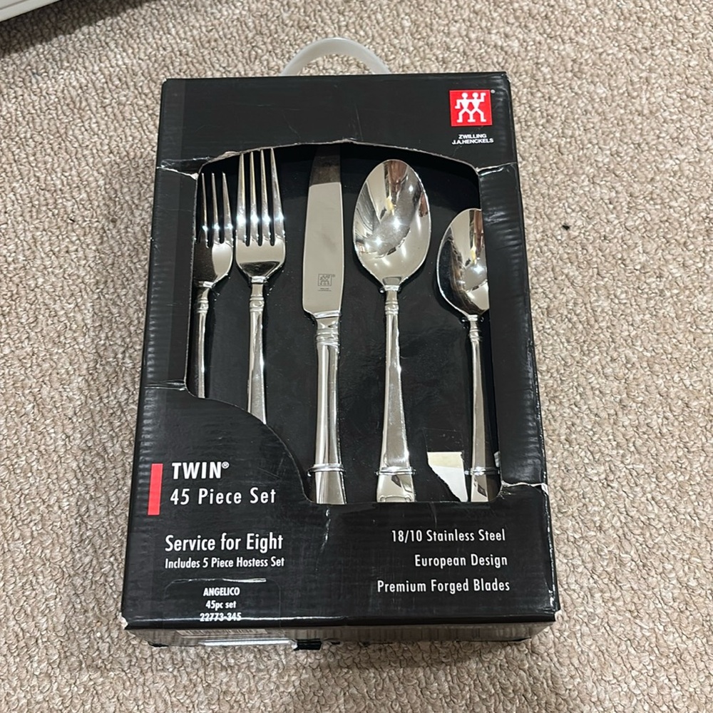 Zwilling Brand Angelico 45 Piece Utensil Set